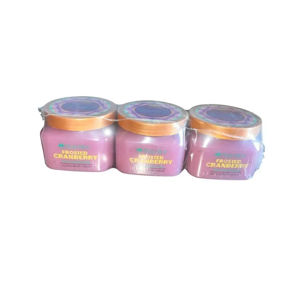Lot of 3 tree hut frosted cranberry shea sugar bath scrub shower smooth